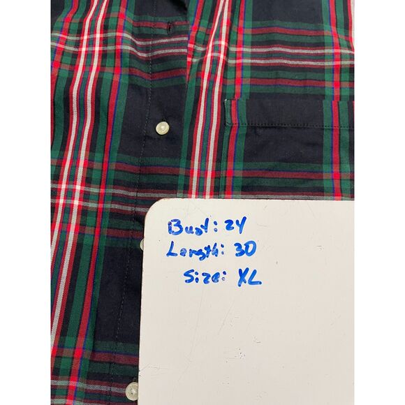 Free Assembly button up shirt long sleeve tartan plaid holidays women XL - Picture 8 of 8